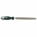 Apex Tool Group Crescent Nicholson 21748H File with Hndl, Flat Profile, American Pattern, Bastard Cut, Ergonomic Hndl 21748HN